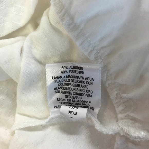 NWT Style & Co Womens Cream 3/4 Tie Sleeve Ruffle Scoop Neck Blouse Size OX - Picture 6 of 7